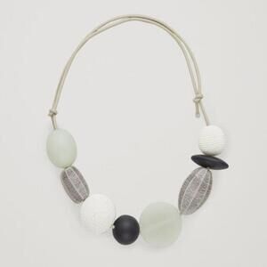 COS Mix Material Long Necklace In Beige